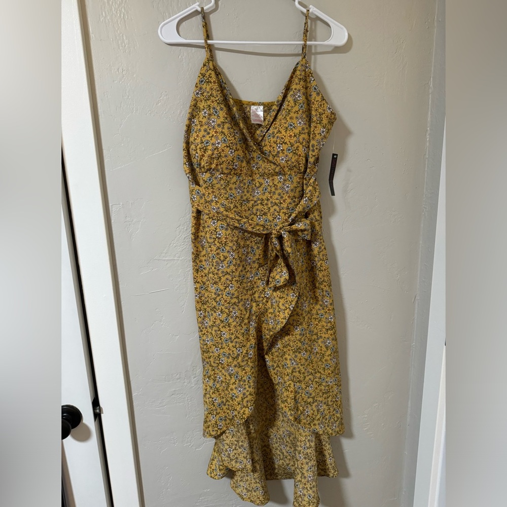 Yellow floral dress